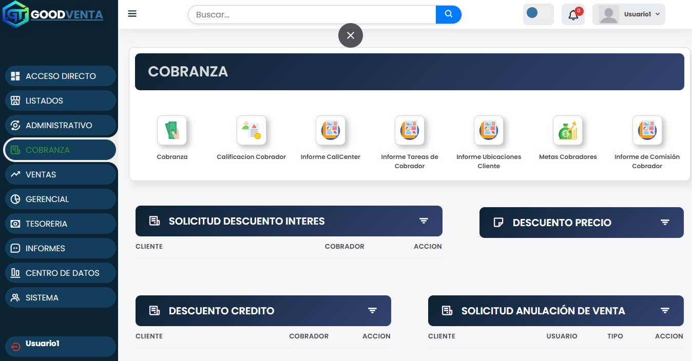 M&oacute;dulo de cobranza de GOOD Technology