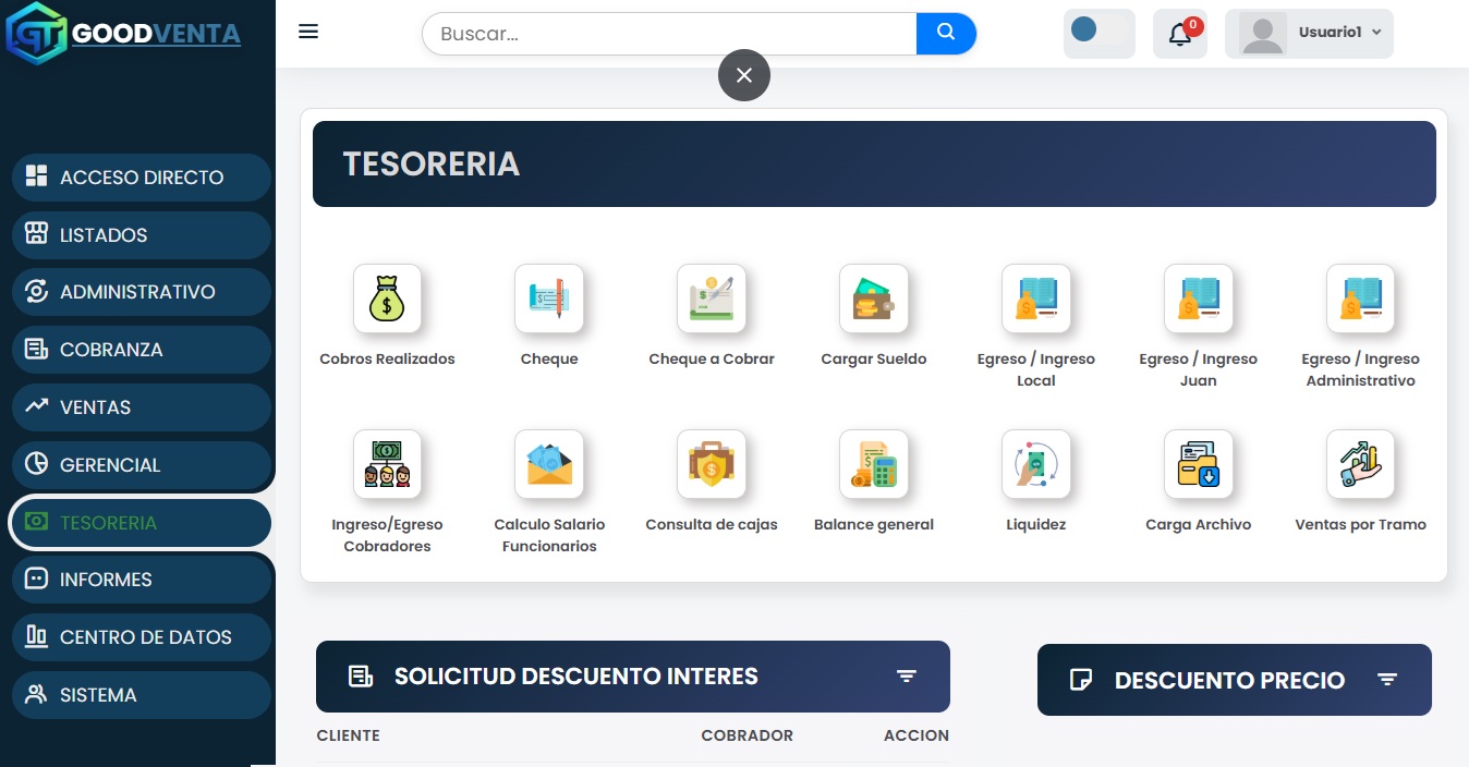 M&oacute;dulo de tesorer&iacute;a de GOOD Technology